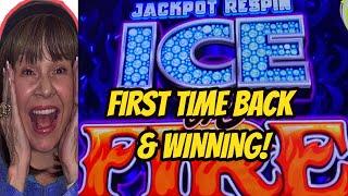 JACKPOT RESPIN ICE ON FIRE & BUFFALO BONUSES!