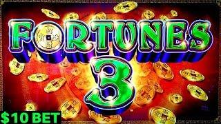 Fortunes 3 Echo Fortunes Slot Machine $10 Bet Bonus BIG WIN | Great Session | Live Slot in LAS VEGAS