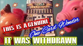 Wow a real One Card Wonder   TRIPLE CASHWORD   that they withdrew Last Chance to see it