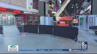 Fremont Street Prepares For Midnight Reopening