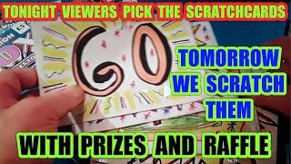 PRIZES & RAFFLE..PICK SCRATCHCARDS  TODAY.GAME STARTS SUNDAY