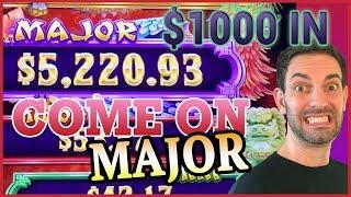 Come on MAJOR!!!  $1000 Challenge at Mirage Las Vegas  Slot Machine Pokies
