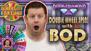 I SPIN THE WHEEL TWICE ON $20 DOUBLE DIAMOND WHEEL OF FORTUNE! | Brian of Denver Slots