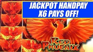HUGE WILD WIN ON RED PHOENIX SLOT MACHINE  HIGH LIMIT MULTIPLIERS PAY OFF