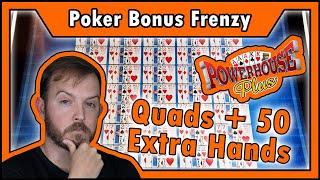 Quads + 50 EXTRA HANDS! This Video Poker Bonus Is NUTS • The Jackpot Gents