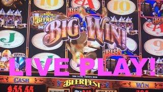 LIVE PLAY on Beerfest Slot Machine with Bonuses and Big Wins!