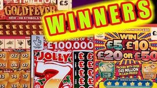 GREAT WINNERS..GREAT GAME..SPIN MATCH WIN..GOLDFEVER..WIN £50..JOLLY 7s..SCRATCHCARDS