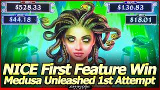 Medusa Unleashed Slot - Big Win Feature in 1st Attempt with Live Play