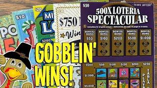 Gobblin' WINS!  $50 500X LOTERIA  $200 TEXAS LOTTERY Scratch Offs