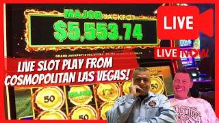 LIVE! Slot Play (HUGE WIN!) From Cosmopolitan Las Vegas! High Limit Dragon Link