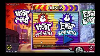 East Coast vs West Coast slot machine by Nolimit City gameplay  SlotsUp