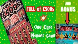 Full of £500s.....and   BONUS scratchcard  .... in our .. One Card Wonder Game