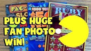 2X Ruby 7s, 2X Pac-Man Slots + 2X $500 Frenzy!  TEXAS LOTTERY Scratch Off Tickets