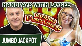 MULTIPLE HANDPAYS with BEAUTIFUL Laycee ⤴ Rising Fortunes SLOTS for 40 MINUTES!