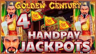 (4) HANDPAY JACKPOTS HIGH LIMIT Dragon Link Golden Century  ~ $125 Bonus Round Slot Machine Casino