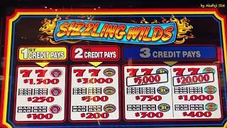 High Limit Slot "SIZZLING WILDS" $5 Slot on Free Play & Black Diamond Slot, San Manuel. Akafuji slot