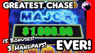 The GREATEST Major Jackpot Chase EVER!  On Lightning Dollar Link Chica Bonita