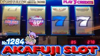 Old School Slot - Triple Red Hot 7s Slot Machine on Free Play 4 Reel @Pechanga Casino 赤富士スロット