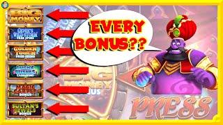 Genie Jackpots Wishmaker BONUS CHALLENGE  Can I get EVERY Bonus??!