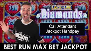 BEST RUN Max Bet JACKPOT  Lock It Link DIAMONDS at Agua Caliente