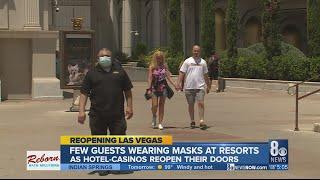 Many Without Masks As Las Vegas Resorts Reopen