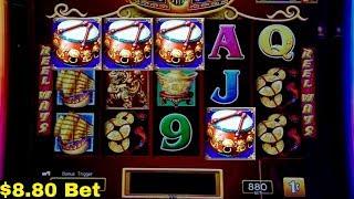 BIG WIN Dancing Drums Slot Machines $8.80 Max Bet Bonuses Won | Live Slot Play w/NG Slot