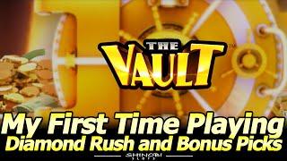 First Time Playing The Vault Slot with Diamond Rush and Picking Bonus at Yaamava Casino