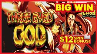 $12/Spin → RARE BONUS! Three Eyed God Slot - MADE it to the TOP!