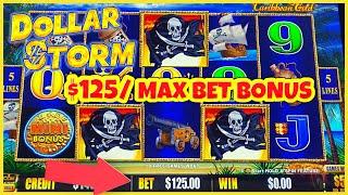 ️HIGH LIMIT Dollar Storm Caribbean Gold SUPER GRAND CHANCE HANDPAY JACKPOT  & $125 MAX BET BONUS ️