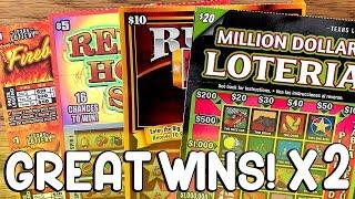SHOW ME THE MONEY!!  Ruby 7s, Red Hot Slots + MORE!   TEXAS LOTTERY Scratch Off Tickets