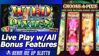 Wild Pixies Slot - Live Play, Nice Line Hit, Picking Features and 4 Free Spins Bonuses