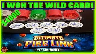 I WON THE WILD CARD! ULTIMATE FIRE LINK RUE ROYALE SLOT MACHINE