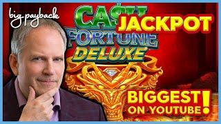 BIGGEST JACKPOT ON YOUTUBE!! for Cash Fortune Deluxe Dragon Slot!