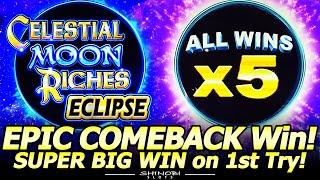 EPIC COMEBACK Win! Filled The Board in NEW Celestial Moon Riches Eclipse Slot by Konami at Yaamava!