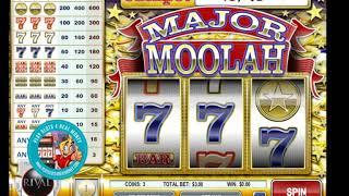 MAJOR MOOLAH Slot Machine  RIVAL GAMEPLAY   PLAYSLOTS4REALMONEY
