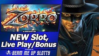 Zorro Slot with Mighty Cash - First Attempt, Live Play, Re-Spin Feature and Free Spins