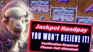NO NEED FOR A GOLD BUFFALO!  BIGGEST JACKPOT EVER ON THUNDERING BUFFALO  HIGH LIMIT