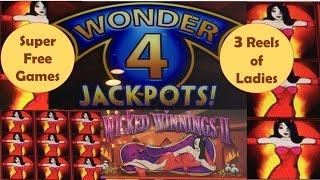Wicked Winnings Super Free Games and Three Reel Lady Respin!