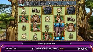AFRICAN THUNDER Video Slot Casino Game with a PHOTO SAFARI FREE SPIN BONUS