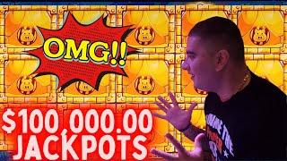 $100,000.00 JACKPOTS In Las Vegas Casino - Slot Machine MEGA JACKPOTS