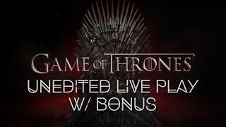 Game of Thrones - MAX bet - unedited live play w/ bonus - Slot Machine Bonus