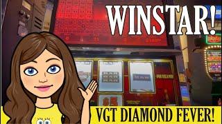 VGT DIAMOND FEVER SLOT MACHINE LIVE PLAY  WINSTAR! Love those RED SCREENS! ️
