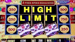 High Limit Lighting Link Happy Lantern $25 Max Bet & $12.50 Bonuses Won | GREAT SESSION | Live Slot