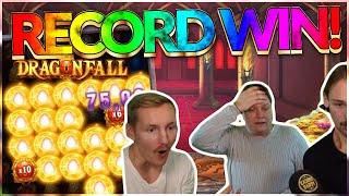 RECORD WIN! Dragon Fall Big win - HUGE WIN - Casino Games from Casinodaddy Live Stream