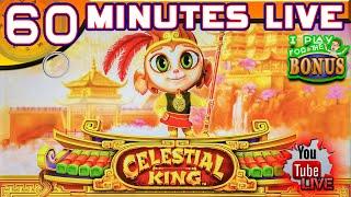 CELESTRIAL KING SLOT MACHINE  60 MINUTES LIVE   SLOT MACHINE PLAY