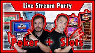 Live Casino Play: Poker + Slots = MASSIVE JACKPOTS? Fingers Crossed! • The Jackpot Gents