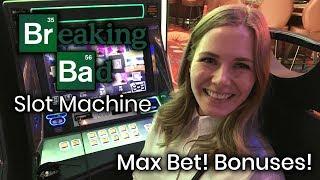 Breaking Bad Slot Machine! Trying to BREAK the bank!!! Bonuses* Random Features!!!