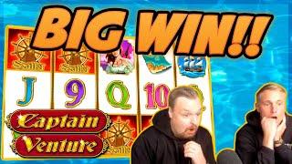 HUGE WIN!!! Captain Venture BIG WIN!! Gambling on Casino Games from CasinoDaddy