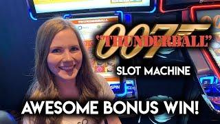 CRAZY Chip Re-Spin! So many GOLD Chips!! James Bond Thunderball Slot Machine!