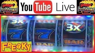 2 FREAKY WINS! I WON THE SAME $$ on BACK to BACK machines! Sizzling Slot Jackpots Casino Videos